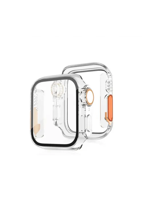 Apple Watch 44mm Watch 49mm Kasa Dönüştürücü Ve Ekran Koruyucu - Şeffaf