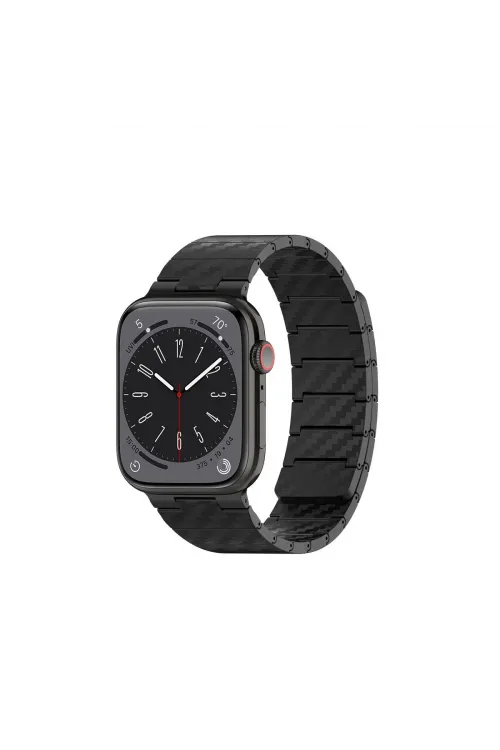 Apple Watch 45mm Carbon Steel Kordon (saat Değildir) - Siyah