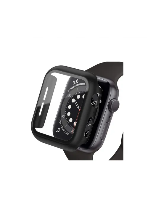 Apple Watch Ultra 49mm Camlı Kasa Ekran Koruyucu - Siyah
