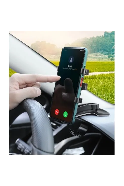 Araba Gösterge Üstüne Takılan 360 Oynar Başlıklı Telefon Tutucu