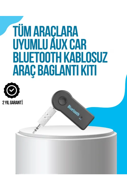Araç İçi Bluetooth Aux Müzik Ve Telefon Görüşmesi Adaptörü
