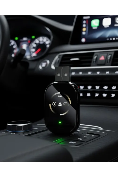 Araç İçi Kablosuz Carplay Android Auto Airplay Adaptörü