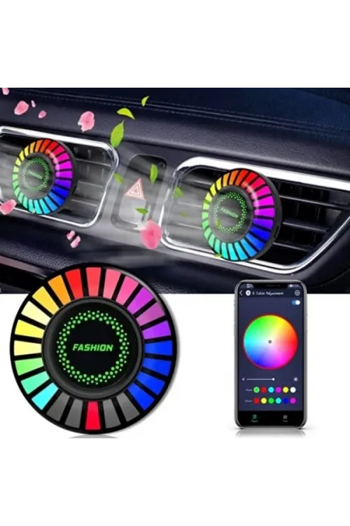 Araç İçi Koku Hazneli RGB Sese Duyarlı LED Işık