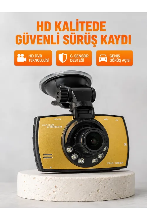 Araç Ön Kamera Full Hd Kayıt Ve G Sensor Özellikli