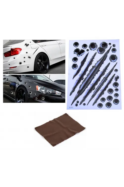 Araç Sticker Seti Yara Bere Oto Sticker Yara Şeklinde 3d