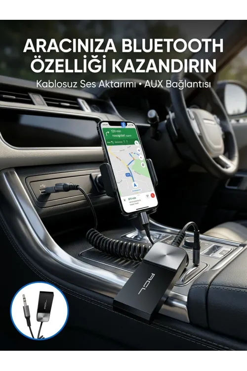 Araç Ve Ev Ses Sistemleri İçin Bluetooth Aux Adaptörü