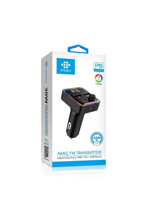 Arbaks ARB-621 48W PD30W QC3.0 Bluetooth Araç FM Transmitter