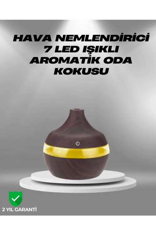 Aromaterapi Uyumlu 300 Ml Led Işıklı Oda Kokusu Difüzörü