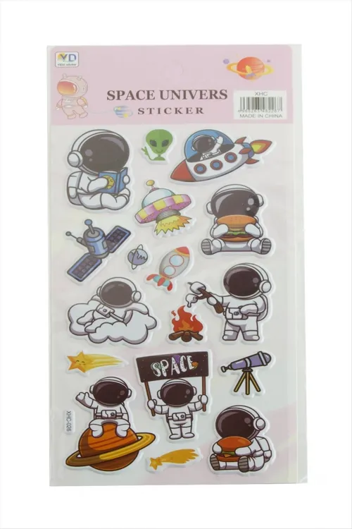 Astronot Kabartmalı Sticker