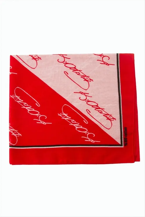 Atatürk İmzalı Desenli Bandana 50*50