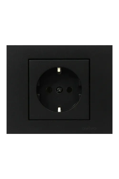 Atom ( Siyah ) Topraklı Priz*12x10