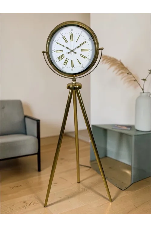 Aura Gold Tripod Ayaklı Dekoratif Saat