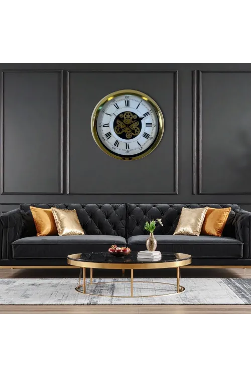 Aurelius Gold 60 Cm Çarklı Duvar Saati