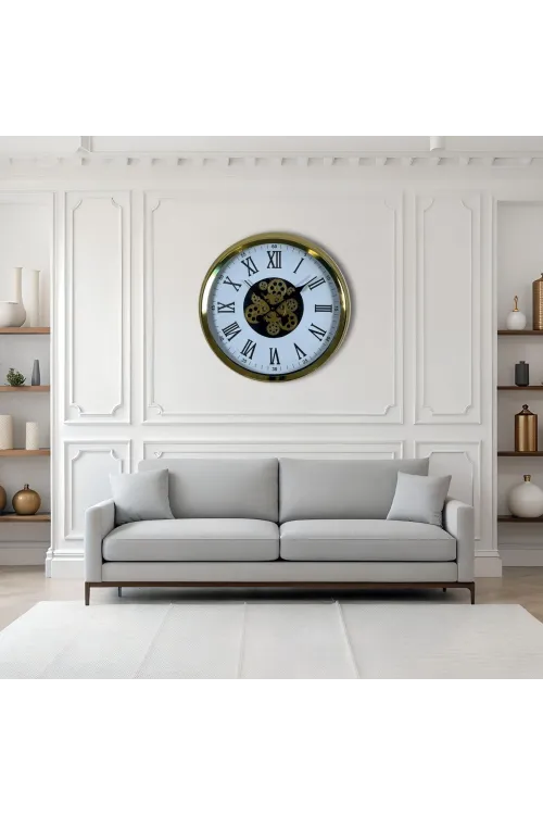 Aurelius Gold 60 Cm Çarklı Duvar Saati