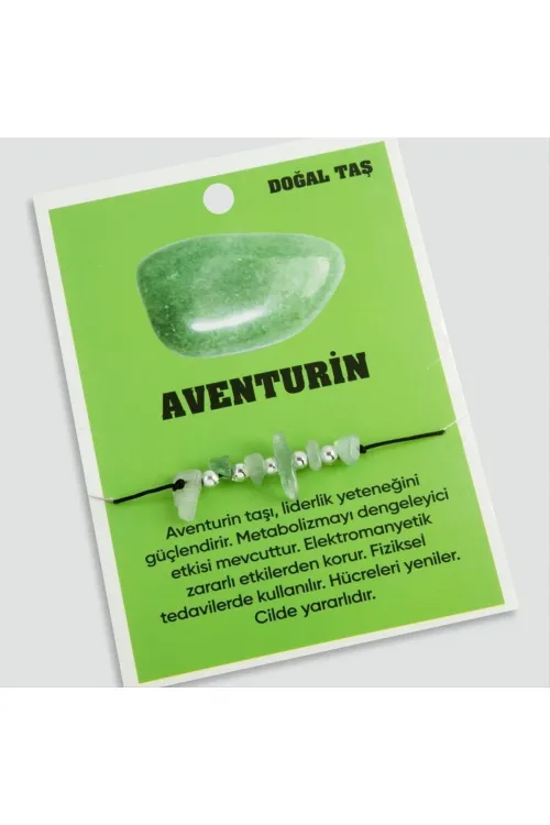 Aventurin Doğaltaşlı İp Bileklik