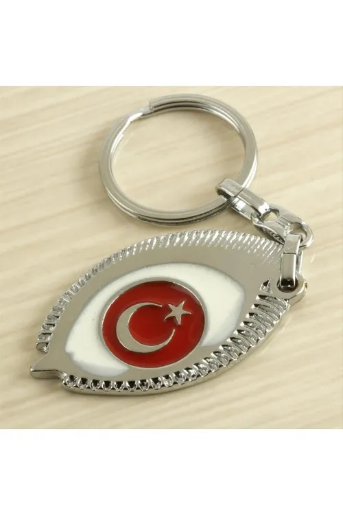 Ay Yıldız Metal Anahtarlık