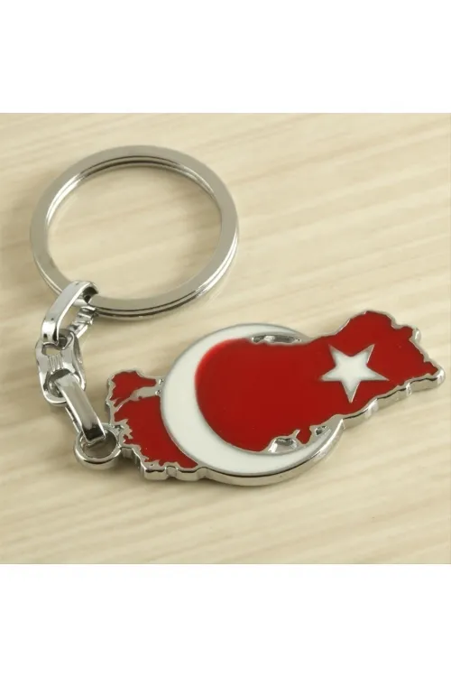 Ay Yıldız Metal Anahtarlık