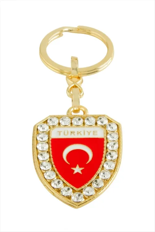 Ay Yıldız Taşlı Anahtarlık