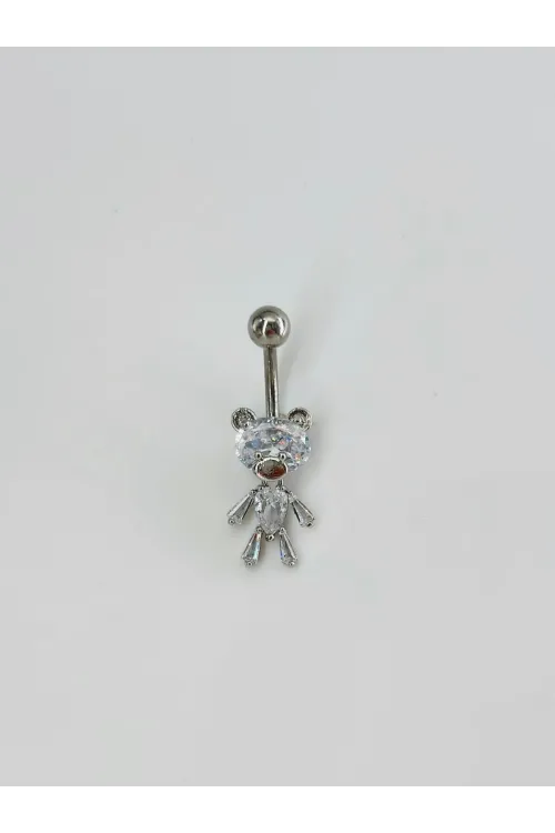 Ayıcık Detaylı Göbek Piercing - Pg0118