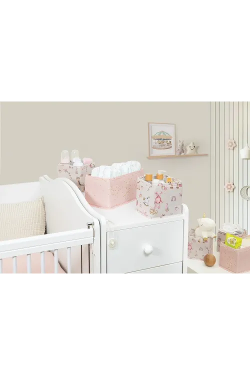 Baby 3lü Kullanışlı Çekmece Düzenleyici Çok Amaçlı Organizer Kutu (pembe)