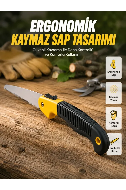 Bahçe Ve Odun Kesimi İçin Katlanır El Testeresi