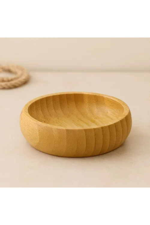 Bambu Ahşap Çerezlik 8.5 cm (Mini Lokumluk)
