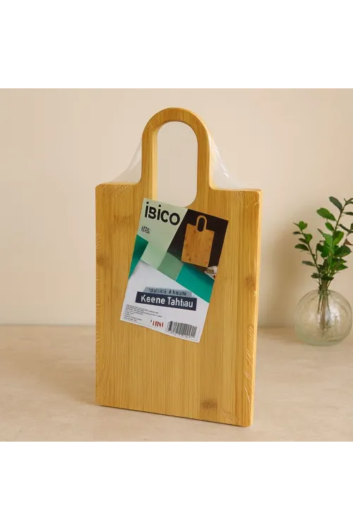 Bambu Kesme Tahtası Oval Kulplu 20x37 cm