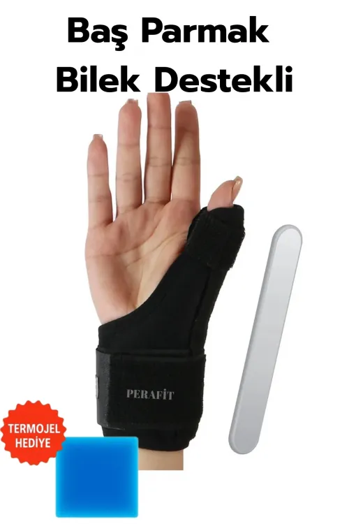Baş Parmak Ve Bilek Destekli El Bilekliği Metal Atel De Quarvein Termojelli