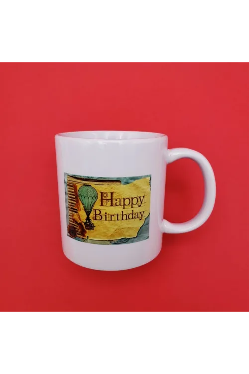 Baskılı Happy Birthday Kupa Bardak