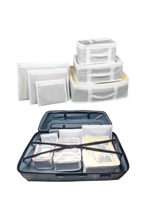 Bavul İçi Organizer Seti  Yatak Odası Organizer Set  Makyaj Organizer Mini Hurçlar (6 Parça)
