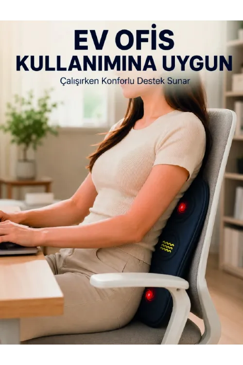 Bel Destek Minderi Isıtmalı Masaj Özellikli Günlük Kullanım