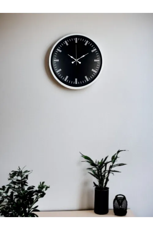 Beyaz 36 Cm Modern Duvar Saati