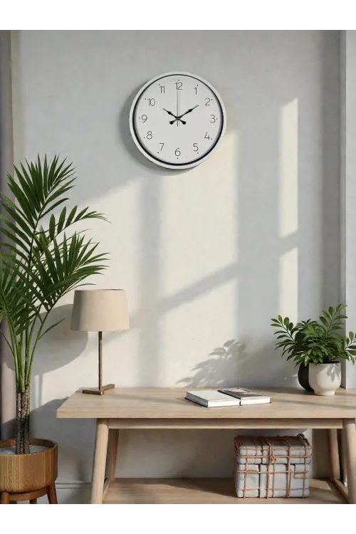Beyaz 36 Cm Standart Duvar Saati