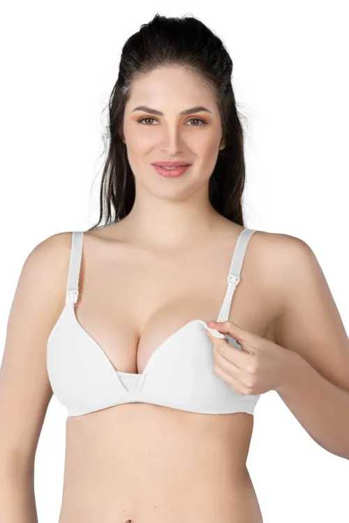 ieg™ BEYAZ MI  1422 Modal Cotton Kaplı Emzirme Sütyen