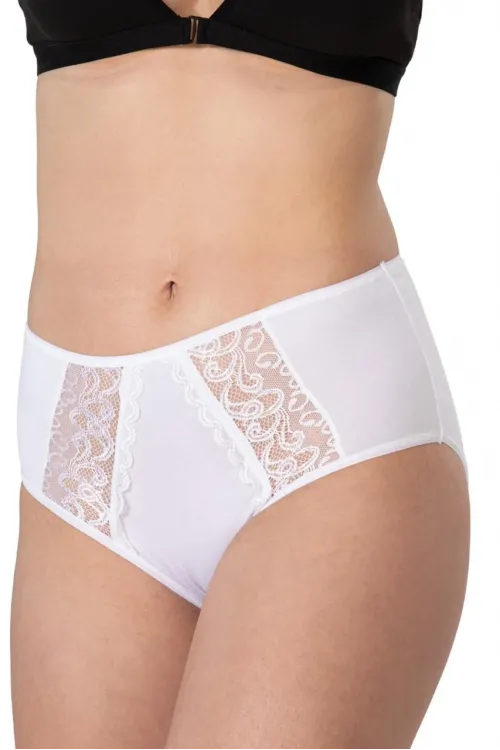 ieg™ BEYAZ MI  1445 Modal Cotton Yüksekbel Dantelli Külot