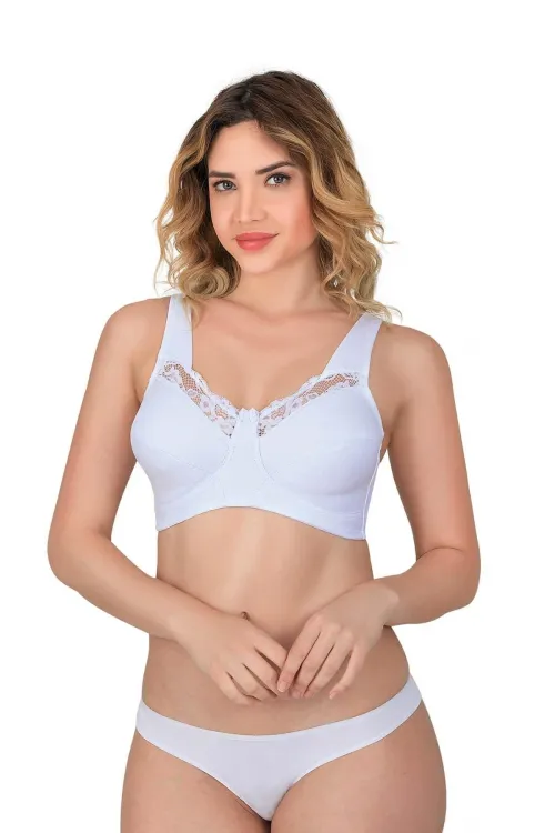ieg™ BEYAZ MI  181 B Dantelli Toparlayıcı Cotton Sütyen