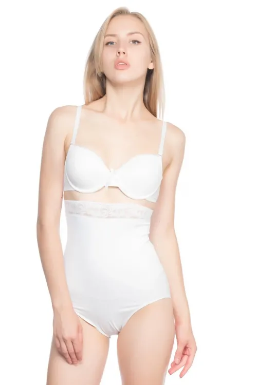 ieg™ BEYAZ MI  2028 Dantelli Yüksek Bel Slip Korse