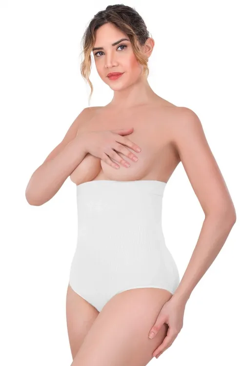ieg™ BEYAZ MI  2080 Yüksek Bel Çıtçıtlı Slip Korse