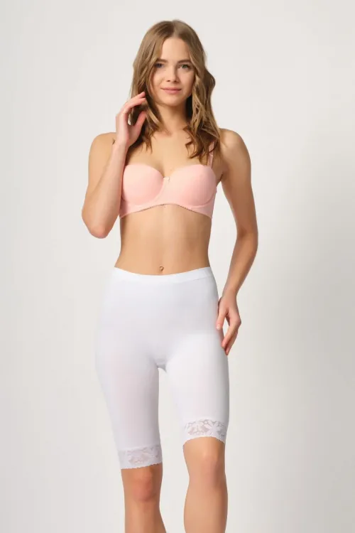 ieg™ BEYAZ MI  3004 Soft Uzun Paça Dantel Boxer