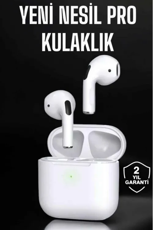 Beyaz Yeni Nesil Pro Bluetooth Kulaklık Yüksek Ses Kaliteli Anc Özelliği