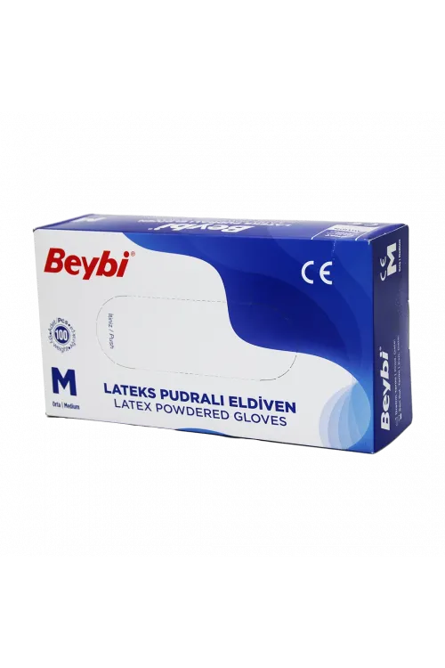Beybi M Pudralı Muayene Eldiveni 100lü