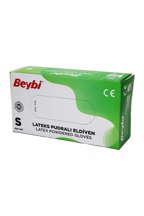 Beybi S Pudralı Muayene Eldiveni 100lü