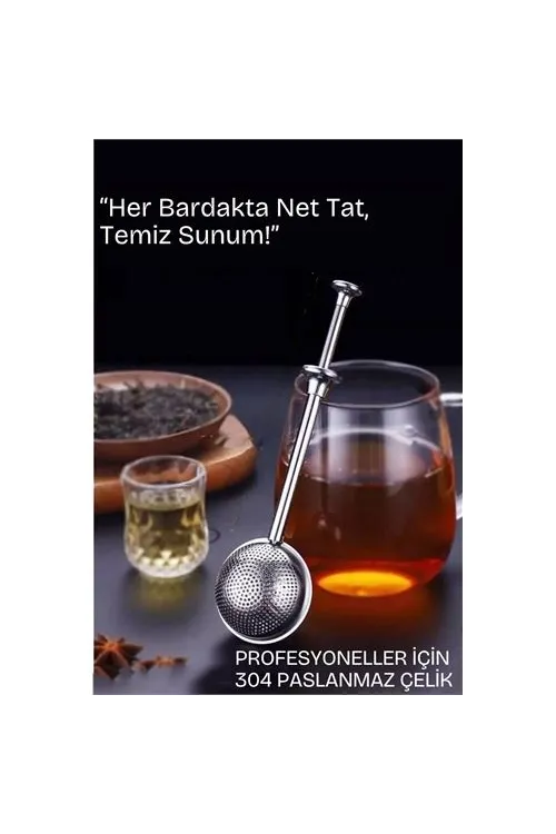 Bitki Çayı Süzgeci –Çay Demleme Aparatı  Profesyonel 304 Paslanmaz Çelik 722198
