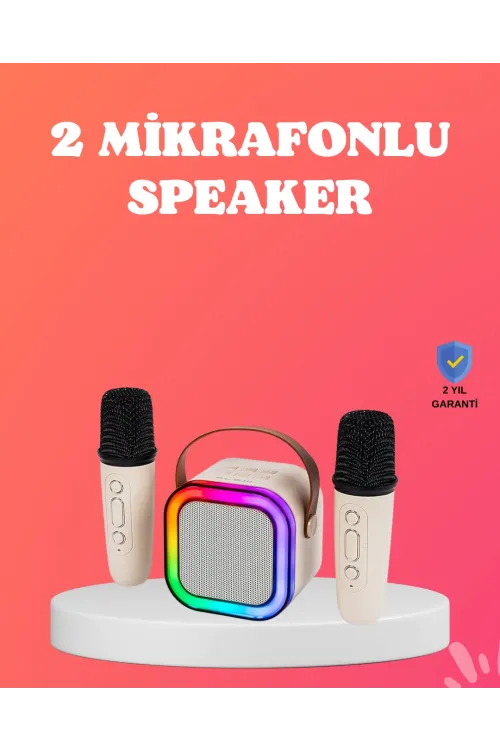 Bluetooth 5.0 Destekli Kablosuz Karaoke Hoparlör