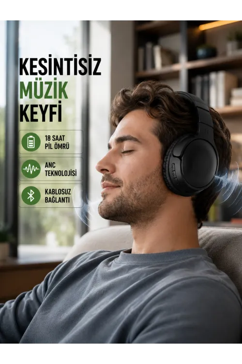 Bluetooth 5.0 Kablosuz Kulaklık-geniş Alan Kullanım