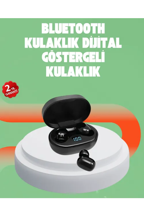Bluetooth 5.0 Kulaklık – Led Ekranlı Şarj Kutusu