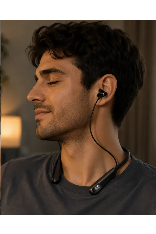 Bluetooth 5.3 Boyun Askılı Kulaklık Düşük Gecikmeli Manyetik Tasarım