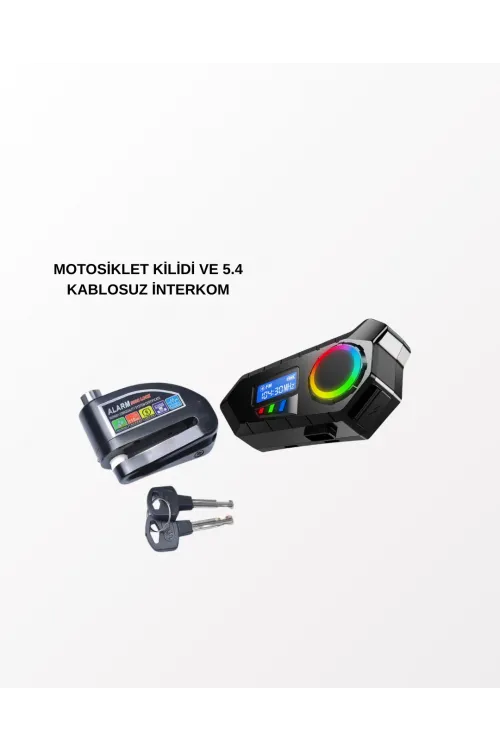 Bluetooth 5.4 Kablosuz İnterkom+ Motor Disk Kilidi