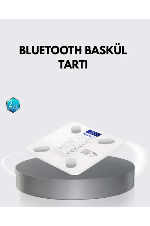 Bluetooth Akıllı Tartı – 8 Fonksiyonlu Dijital Baskül, 180 Kg Kapasiteli
