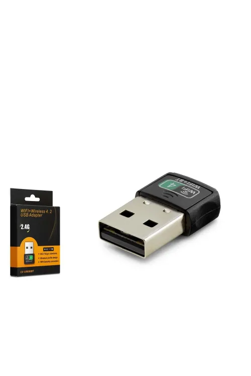Bluetooth Dongle Pc Usb + Wıreless Adaptör 2.4G Siyah LV-UW06BT